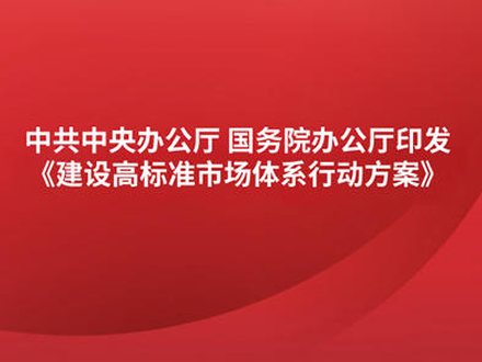 中辦國辦印發(fā)《建設(shè)高標準市場體系行動方案》 涉及藥品專利保護、醫(yī)藥招采等內(nèi)容